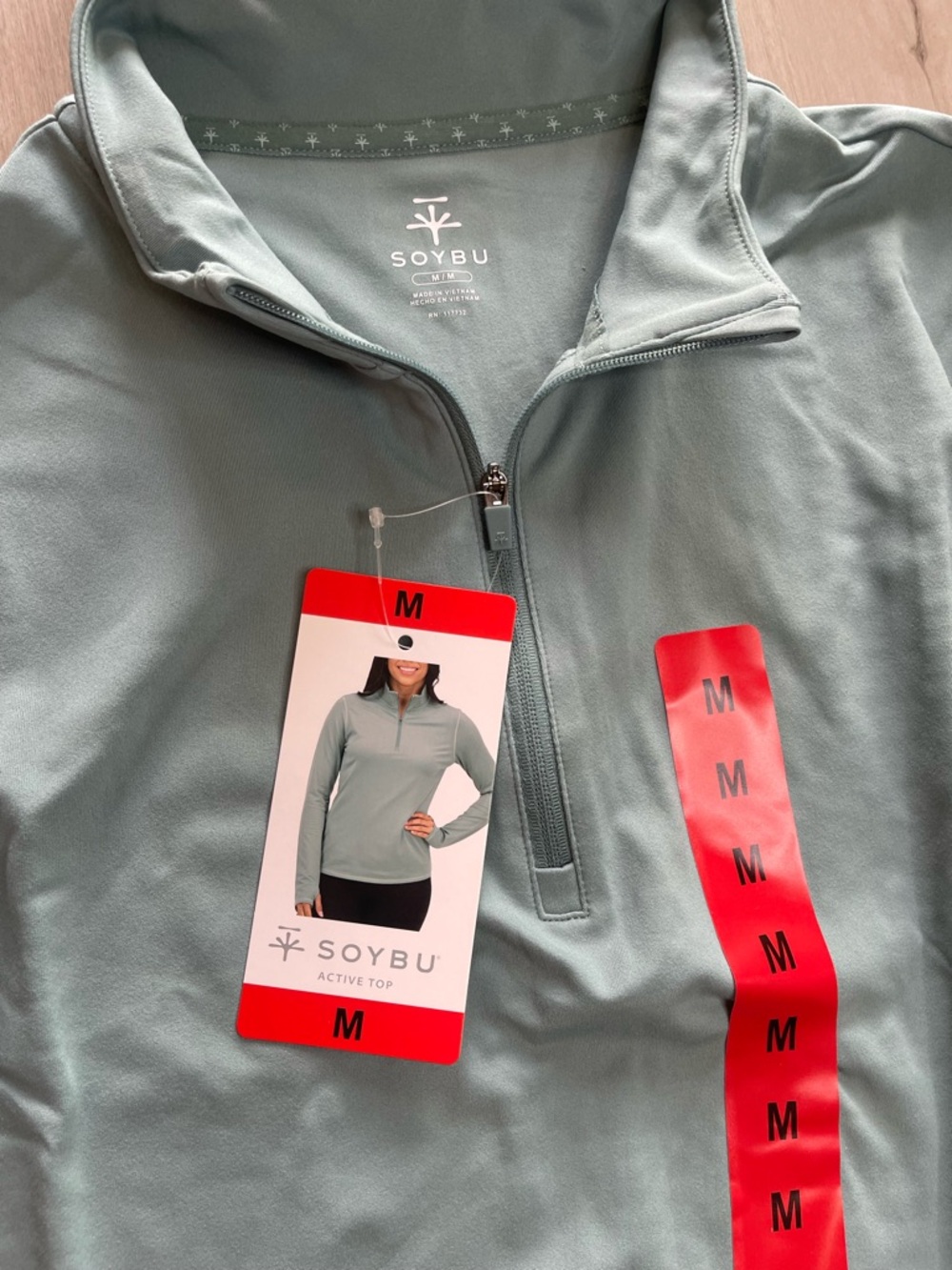 Soybu Buttery Quarter-Zip Active Pullover in Sage Green